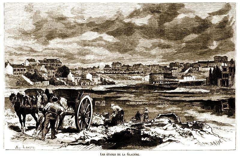 《画报》杂志1876年另一篇介绍别弗尔河文章的插图：冰窖池塘，作者Auguste Lançon