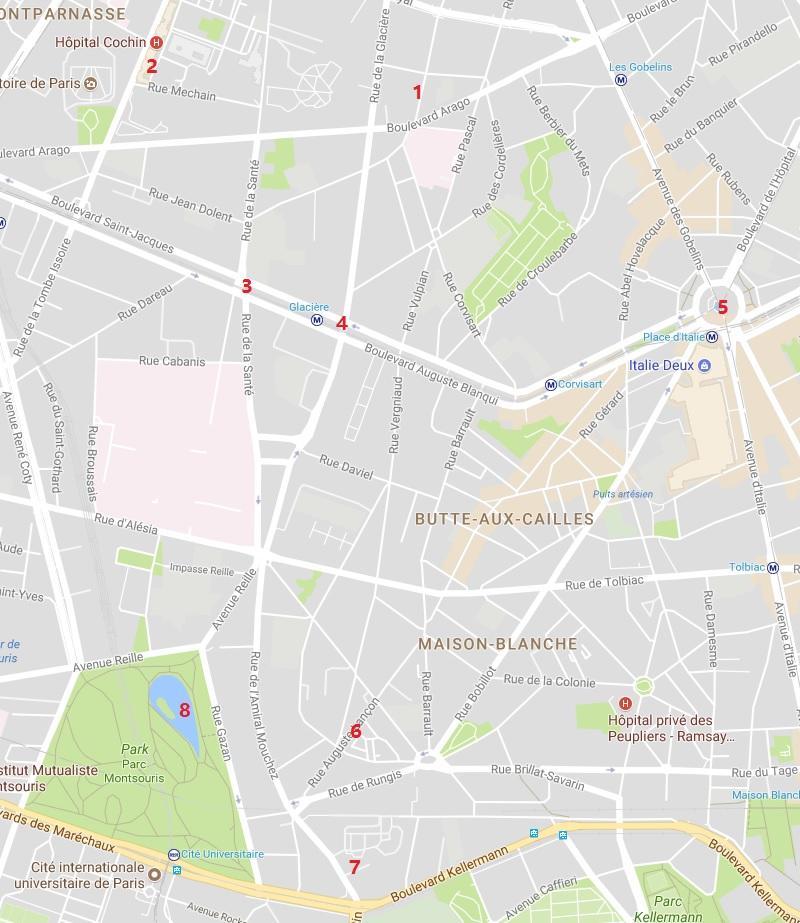巴黎局部地图